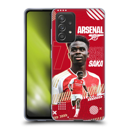 Arsenal FC 2023/24 First Team Bukayo Saka Soft Gel Case for Samsung Galaxy A52 / A52s / 5G (2021)