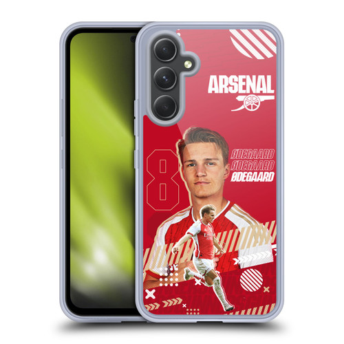 Arsenal FC 2023/24 First Team Martin Ødegaard Soft Gel Case for Samsung Galaxy A54 5G