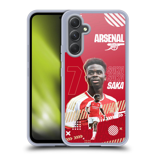 Arsenal FC 2023/24 First Team Bukayo Saka Soft Gel Case for Samsung Galaxy A54 5G
