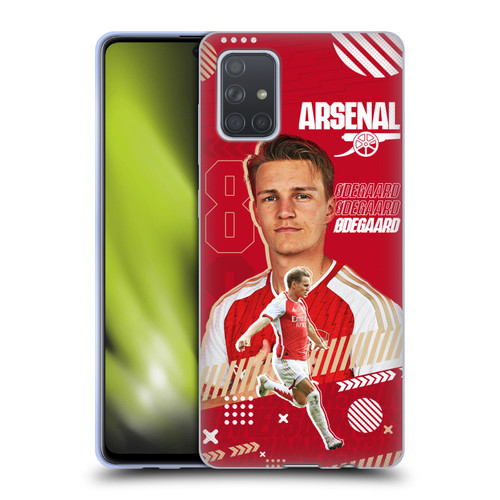 Arsenal FC 2023/24 First Team Martin Ødegaard Soft Gel Case for Samsung Galaxy A71 (2019)