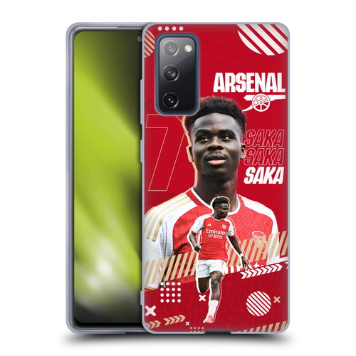Arsenal FC 2023/24 First Team Bukayo Saka Soft Gel Case for Samsung Galaxy S20 FE / 5G