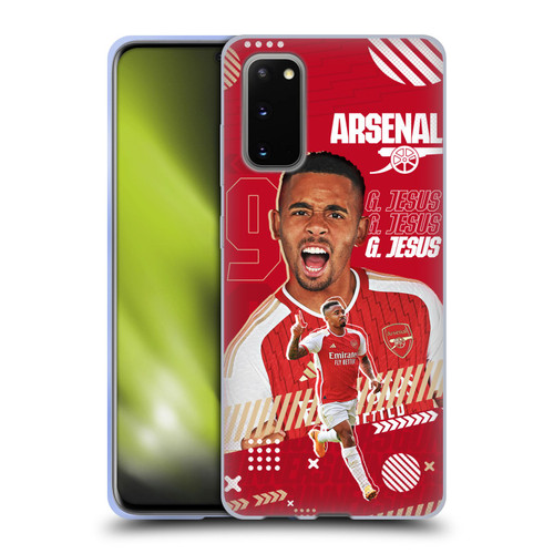 Arsenal FC 2023/24 First Team Gabriel Jesus Soft Gel Case for Samsung Galaxy S20 / S20 5G