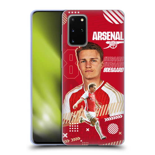 Arsenal FC 2023/24 First Team Martin Ødegaard Soft Gel Case for Samsung Galaxy S20+ / S20+ 5G
