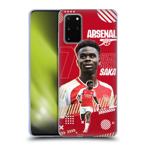 Arsenal FC 2023/24 First Team Bukayo Saka Soft Gel Case for Samsung Galaxy S20+ / S20+ 5G