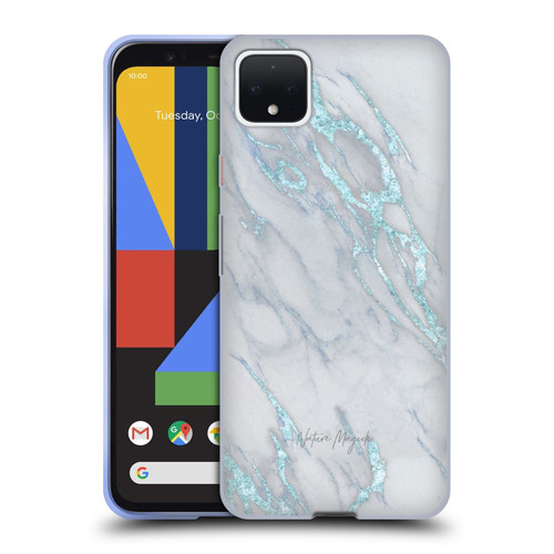 Nature Magick Marble Metallics Blue Soft Gel Case for Google Pixel 4 XL