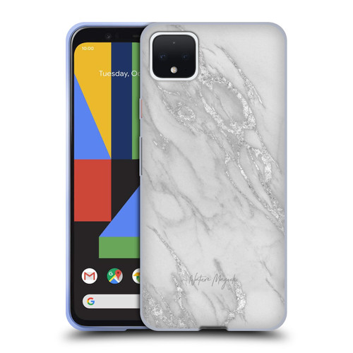 Nature Magick Marble Metallics Silver Soft Gel Case for Google Pixel 4 XL