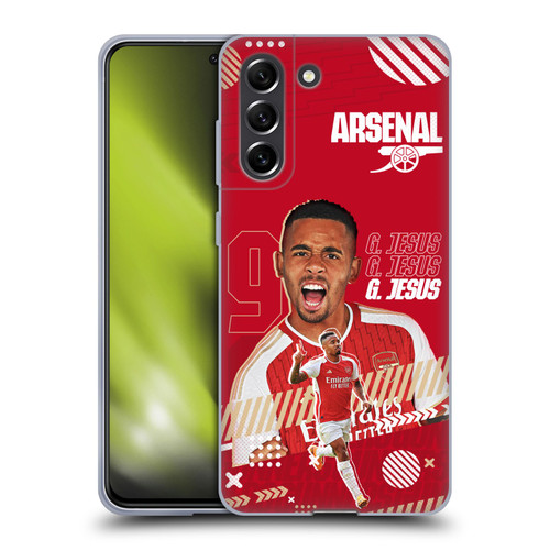 Arsenal FC 2023/24 First Team Gabriel Jesus Soft Gel Case for Samsung Galaxy S21 FE 5G