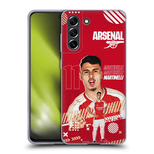 Arsenal FC 2023/24 First Team Gabriel Soft Gel Case for Samsung Galaxy S21 FE 5G