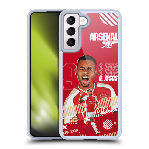 Arsenal FC 2023/24 First Team Gabriel Jesus Soft Gel Case for Samsung Galaxy S21 5G