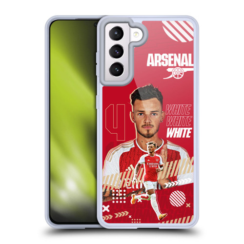 Arsenal FC 2023/24 First Team Ben White Soft Gel Case for Samsung Galaxy S21 5G
