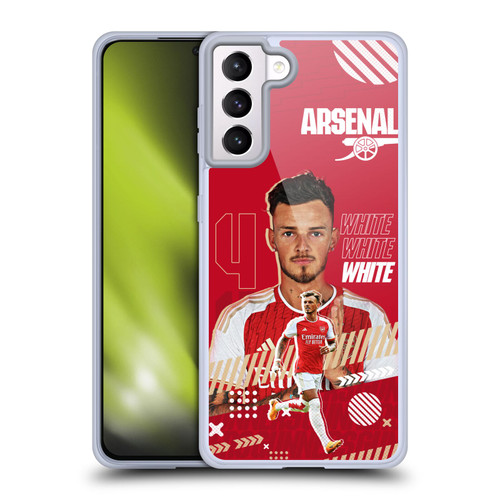 Arsenal FC 2023/24 First Team Ben White Soft Gel Case for Samsung Galaxy S21+ 5G