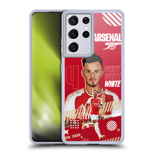 Arsenal FC 2023/24 First Team Ben White Soft Gel Case for Samsung Galaxy S21 Ultra 5G