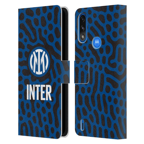 Fc Internazionale Milano Patterns Abstract 2 Leather Book Wallet Case Cover For Motorola Moto E7 Power / Moto E7i Power