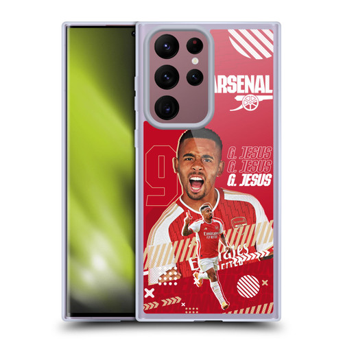 Arsenal FC 2023/24 First Team Gabriel Jesus Soft Gel Case for Samsung Galaxy S22 Ultra 5G