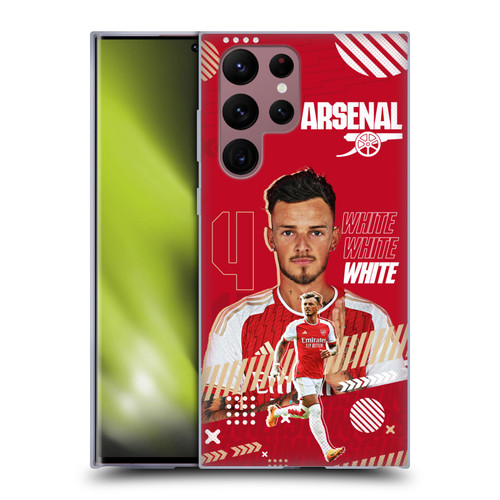 Arsenal FC 2023/24 First Team Ben White Soft Gel Case for Samsung Galaxy S22 Ultra 5G