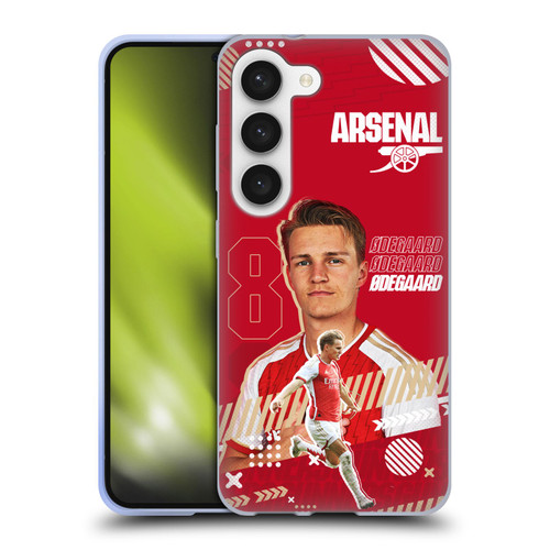 Arsenal FC 2023/24 First Team Martin Ødegaard Soft Gel Case for Samsung Galaxy S23 5G