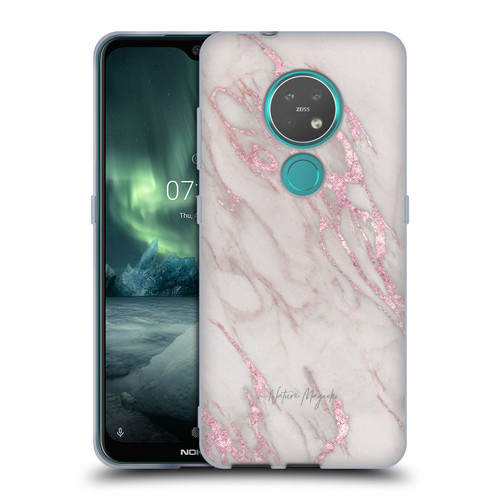 Nature Magick Marble Metallics Pink Soft Gel Case for Nokia 6.2 / 7.2