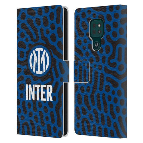 Fc Internazionale Milano Patterns Abstract 2 Leather Book Wallet Case Cover For Motorola Moto G9 Play