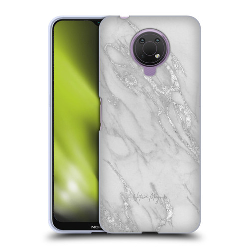 Nature Magick Marble Metallics Silver Soft Gel Case for Nokia G10