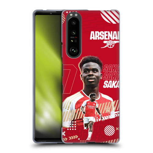 Arsenal FC 2023/24 First Team Bukayo Saka Soft Gel Case for Sony Xperia 1 III