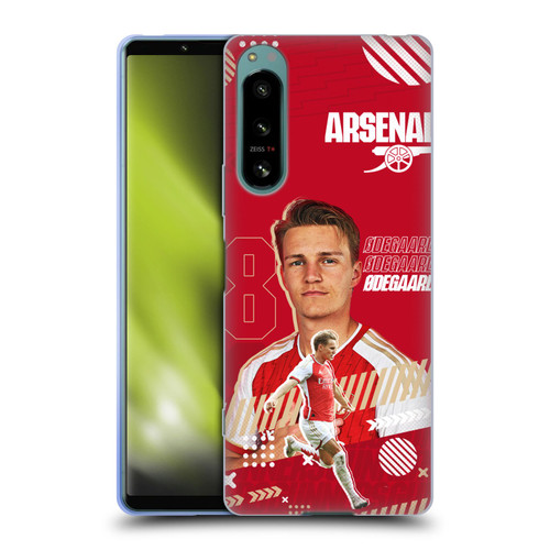 Arsenal FC 2023/24 First Team Martin Ødegaard Soft Gel Case for Sony Xperia 5 IV