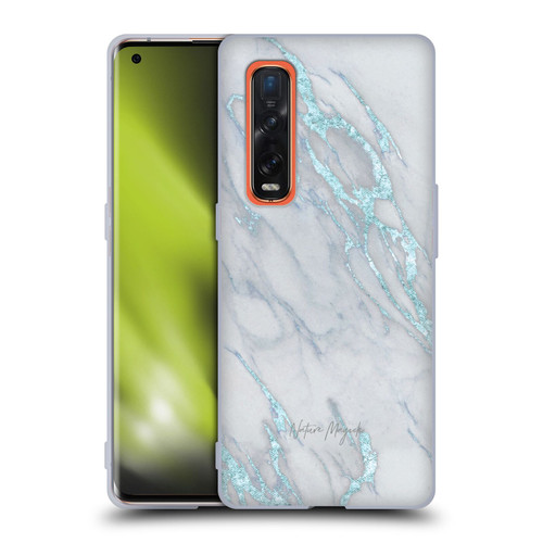 Nature Magick Marble Metallics Blue Soft Gel Case for OPPO Find X2 Pro 5G