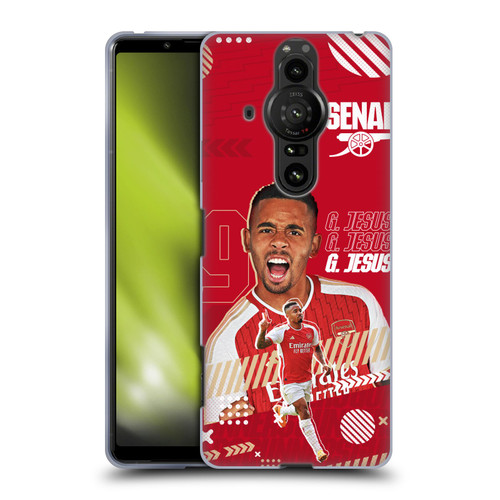 Arsenal FC 2023/24 First Team Gabriel Jesus Soft Gel Case for Sony Xperia Pro-I