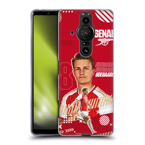 Arsenal FC 2023/24 First Team Martin Ødegaard Soft Gel Case for Sony Xperia Pro-I