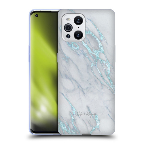 Nature Magick Marble Metallics Blue Soft Gel Case for OPPO Find X3 / Pro