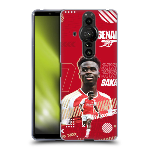 Arsenal FC 2023/24 First Team Bukayo Saka Soft Gel Case for Sony Xperia Pro-I