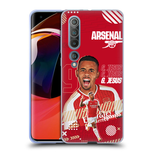 Arsenal FC 2023/24 First Team Gabriel Jesus Soft Gel Case for Xiaomi Mi 10 5G / Mi 10 Pro 5G