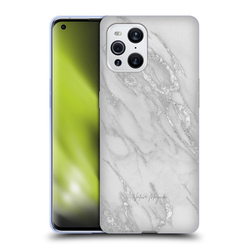 Nature Magick Marble Metallics Silver Soft Gel Case for OPPO Find X3 / Pro