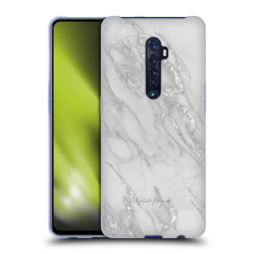 Nature Magick Marble Metallics Silver Soft Gel Case for OPPO Reno 2