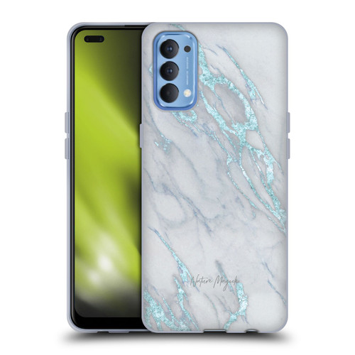 Nature Magick Marble Metallics Blue Soft Gel Case for OPPO Reno 4 5G