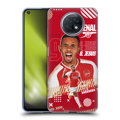 Arsenal FC 2023/24 First Team Gabriel Jesus Soft Gel Case for Xiaomi Redmi Note 9T 5G