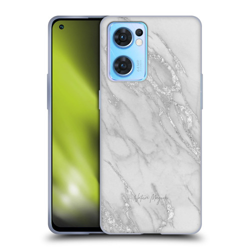 Nature Magick Marble Metallics Silver Soft Gel Case for OPPO Reno7 5G / Find X5 Lite