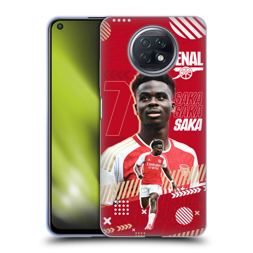 Arsenal FC 2023/24 First Team Bukayo Saka Soft Gel Case for Xiaomi Redmi Note 9T 5G
