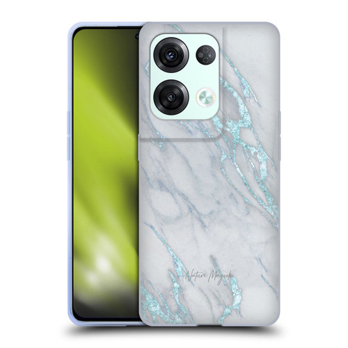 Nature Magick Marble Metallics Blue Soft Gel Case for OPPO Reno8 Pro