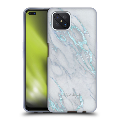 Nature Magick Marble Metallics Blue Soft Gel Case for OPPO Reno4 Z 5G