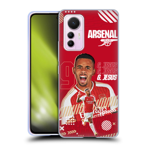 Arsenal FC 2023/24 First Team Gabriel Jesus Soft Gel Case for Xiaomi 12 Lite