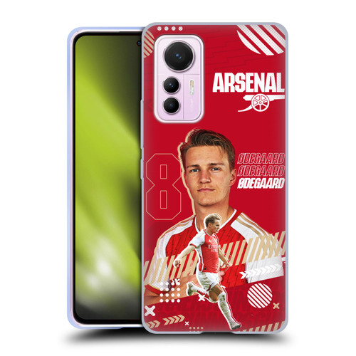 Arsenal FC 2023/24 First Team Martin Ødegaard Soft Gel Case for Xiaomi 12 Lite