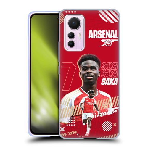 Arsenal FC 2023/24 First Team Bukayo Saka Soft Gel Case for Xiaomi 12 Lite