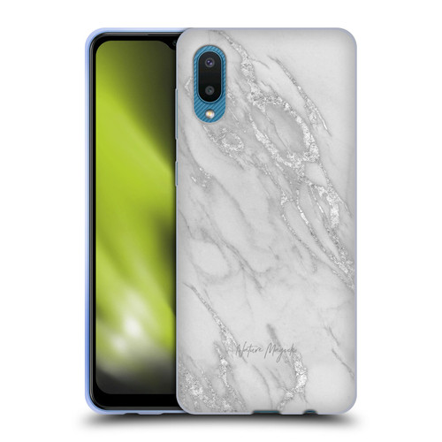 Nature Magick Marble Metallics Silver Soft Gel Case for Samsung Galaxy A02/M02 (2021)