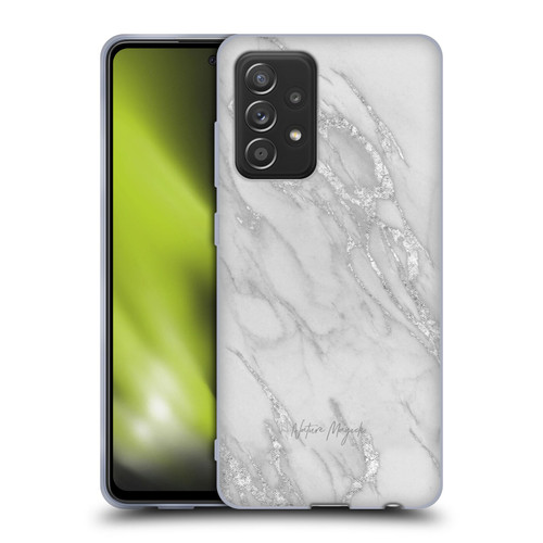 Nature Magick Marble Metallics Silver Soft Gel Case for Samsung Galaxy A52 / A52s / 5G (2021)