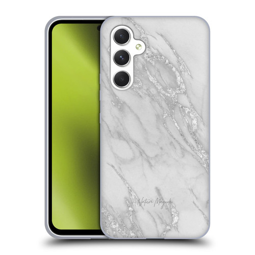 Nature Magick Marble Metallics Silver Soft Gel Case for Samsung Galaxy A54 5G