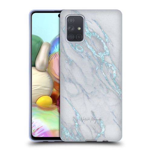 Nature Magick Marble Metallics Blue Soft Gel Case for Samsung Galaxy A71 (2019)