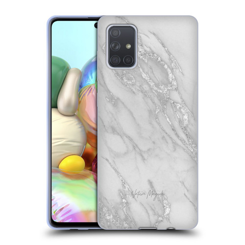 Nature Magick Marble Metallics Silver Soft Gel Case for Samsung Galaxy A71 (2019)