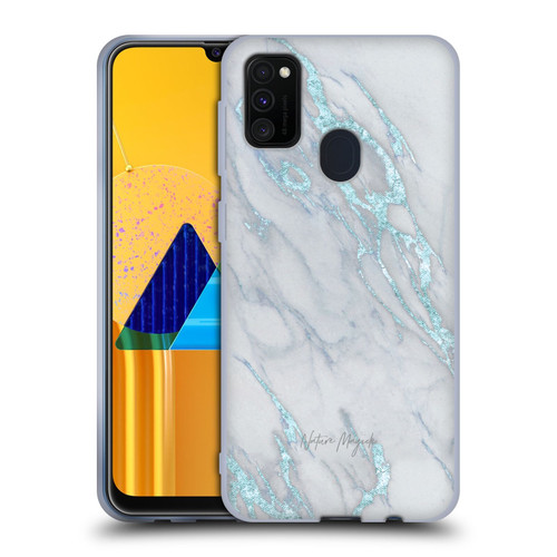 Nature Magick Marble Metallics Blue Soft Gel Case for Samsung Galaxy M30s (2019)/M21 (2020)