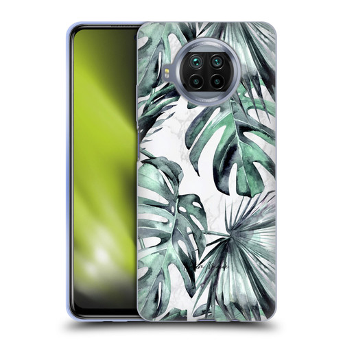 Nature Magick Tropical Palm Leaves On Marble Turquoise Green Island Soft Gel Case for Xiaomi Mi 10T Lite 5G