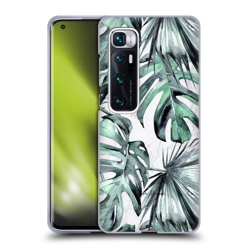 Nature Magick Tropical Palm Leaves On Marble Turquoise Green Island Soft Gel Case for Xiaomi Mi 10 Ultra 5G